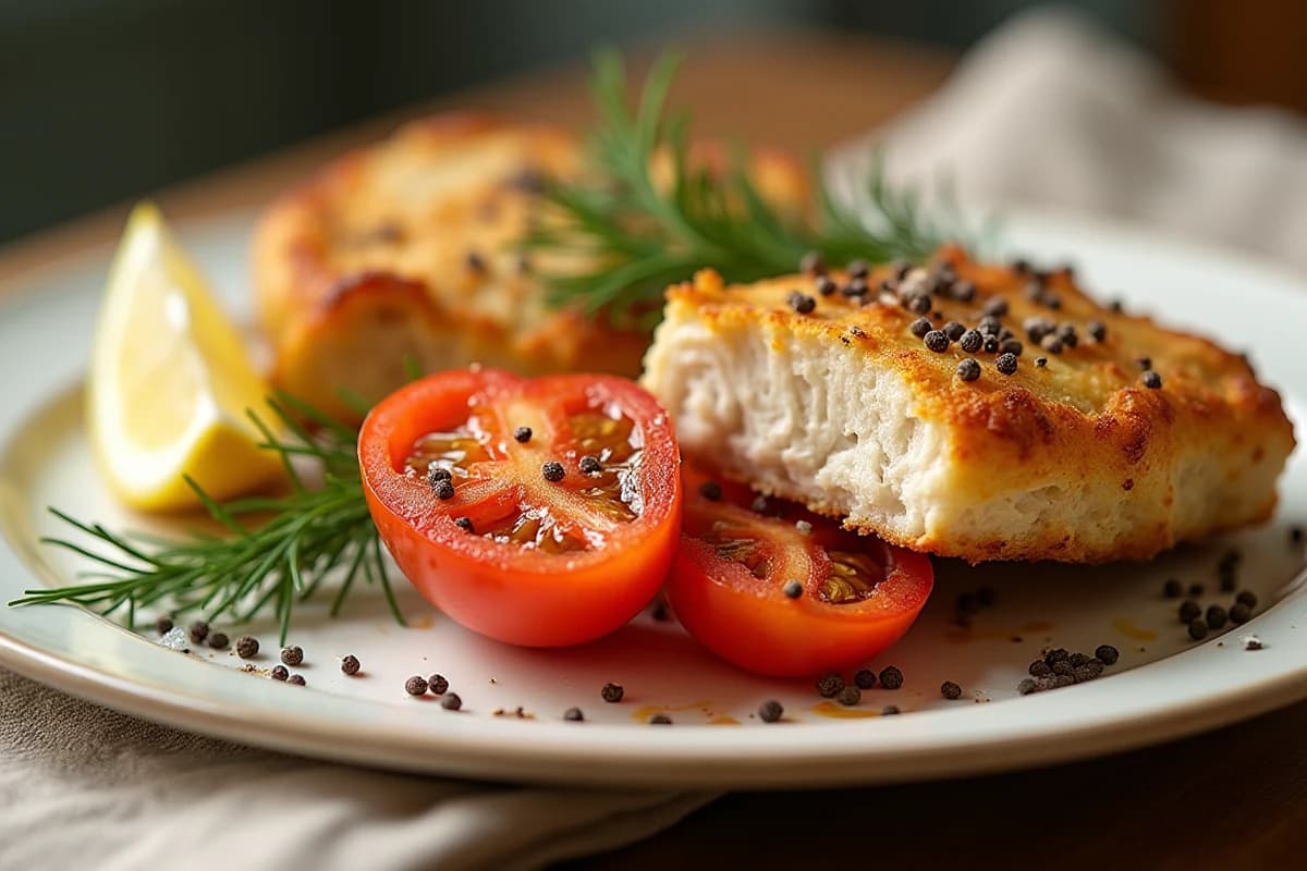 Куриное филе с томатами и сыром в аэрогриле